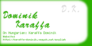 dominik karaffa business card